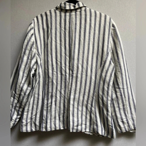 Emma & Olivia Linen Rayon pinstripe  blazer Sz XL - Picture 2 of 10
